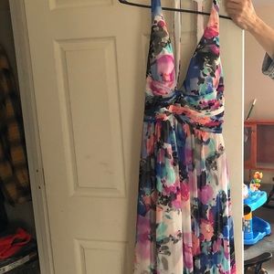 Long multi colored dress!